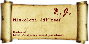 Miskolczi József névjegykártya
