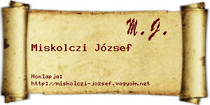 Miskolczi József névjegykártya