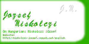 jozsef miskolczi business card